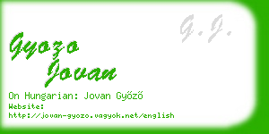 gyozo jovan business card